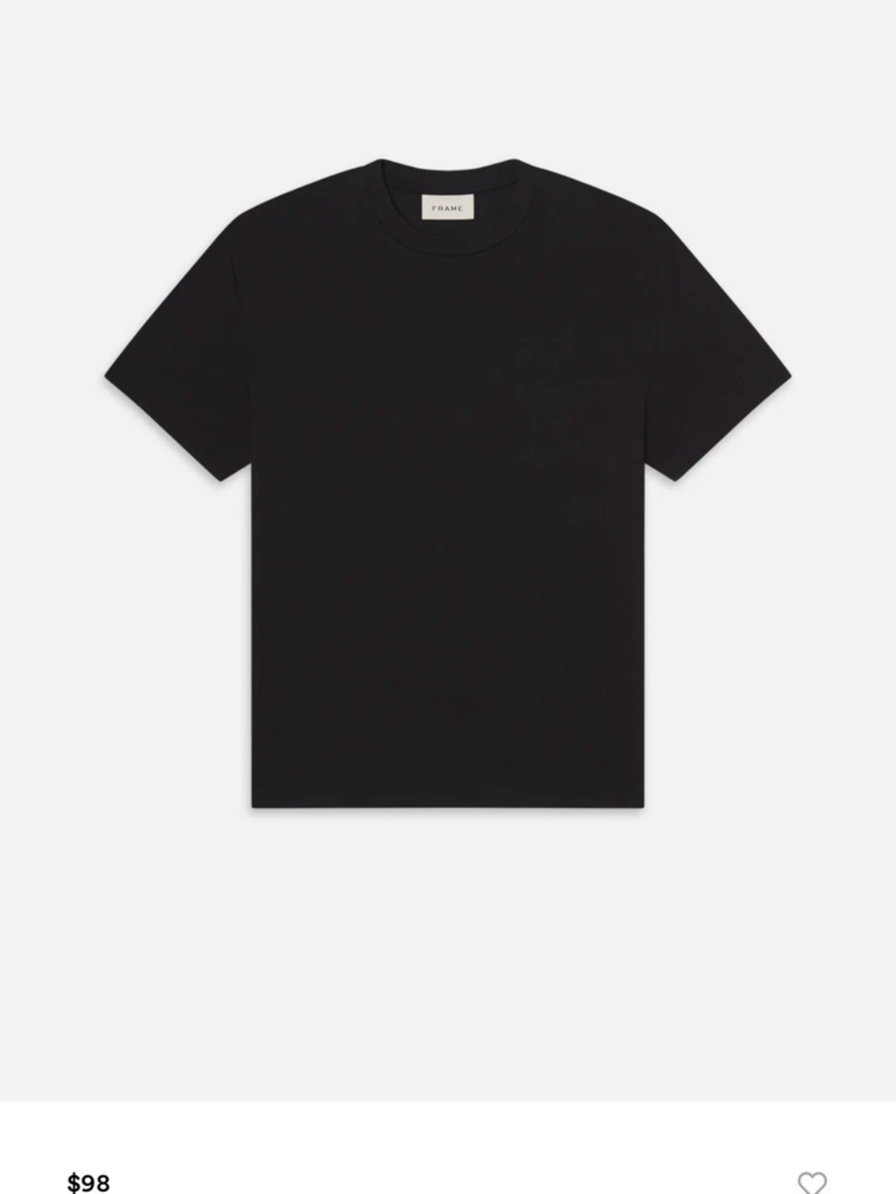 Frame Men’s Black Light Cotton Tee